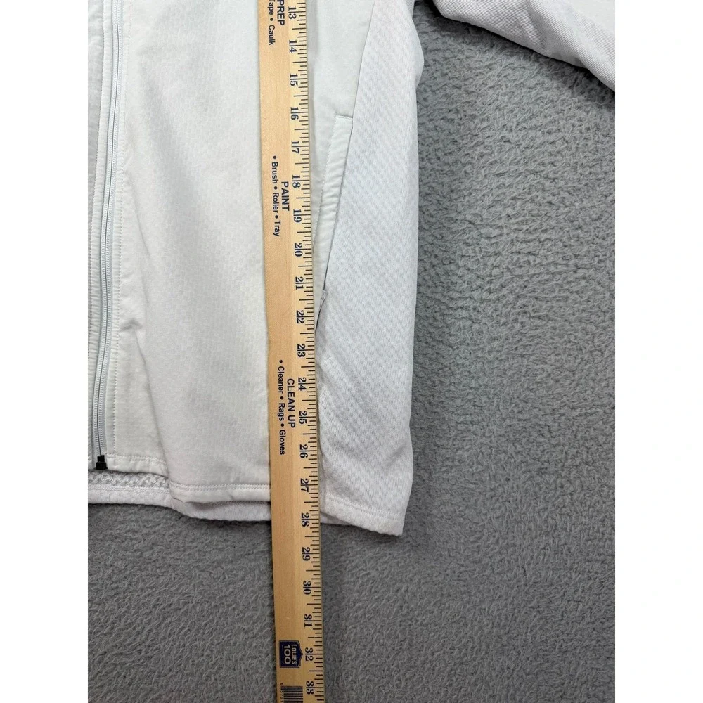 The North Face Jacket Mens M White Softshell Fleece Lined Full Zip Hiking Men